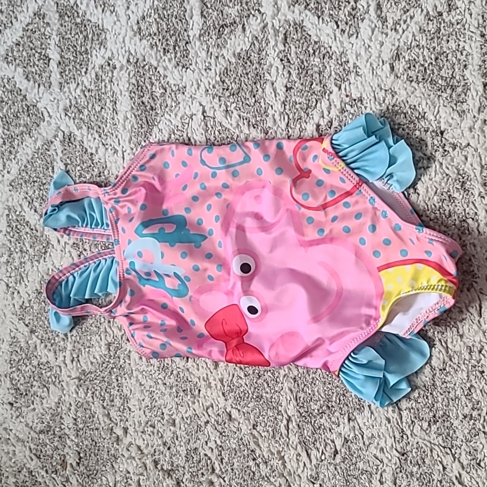 10 for $25 - Peppa Pig Girls 3T Pink & Blue Swimsuit